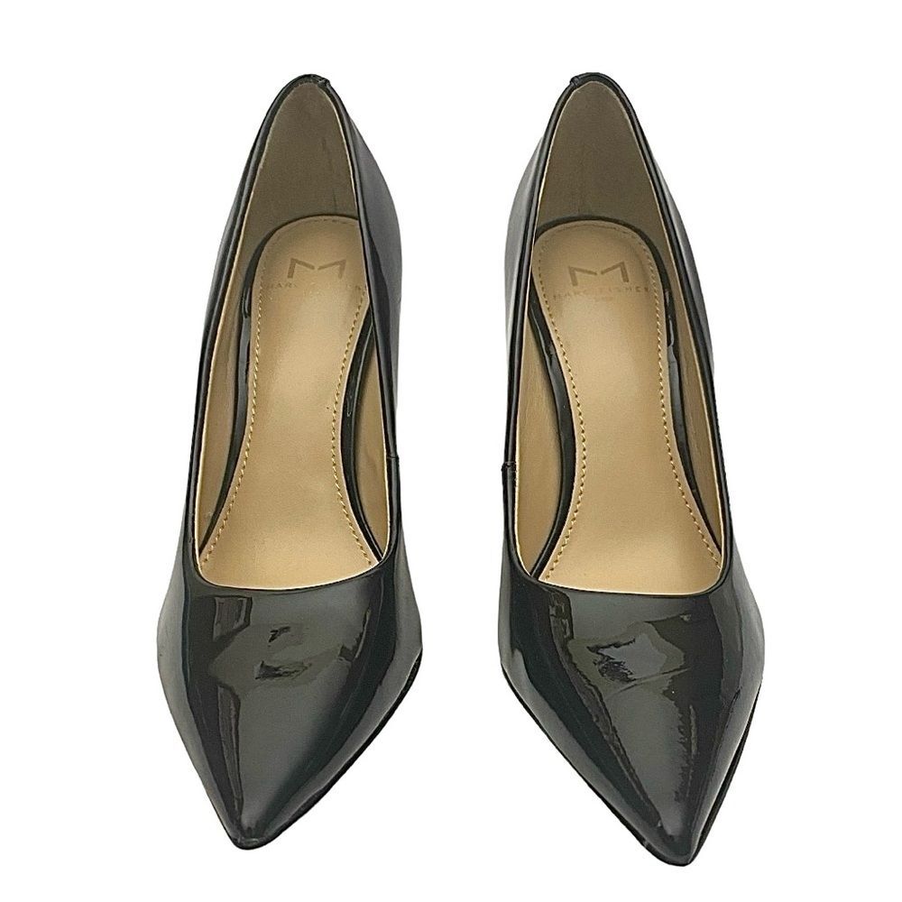 Marc Fisher LTD SASSIE Women’s 5.5M Black Leather Pointed Toe Stiletto Pumps - Picture 5 of 13